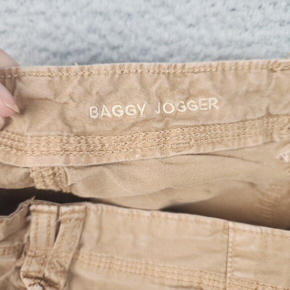 American Eagle Pants Jean Women 6 6L Tan Baggy Jogger Wide Leg Cargo Utility AEO - Picture 10 of 12